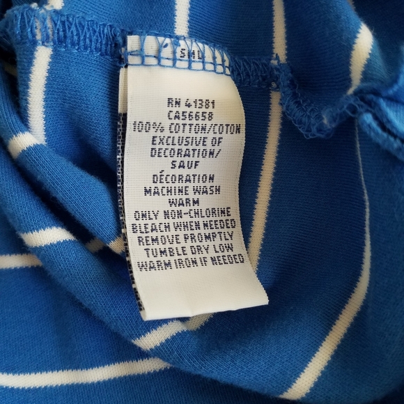 Polo Ralph Lauren Polo Shirt Blue White Stripes Size 1XB 1G Big Grand 100%cotton - Picture 6 of 8